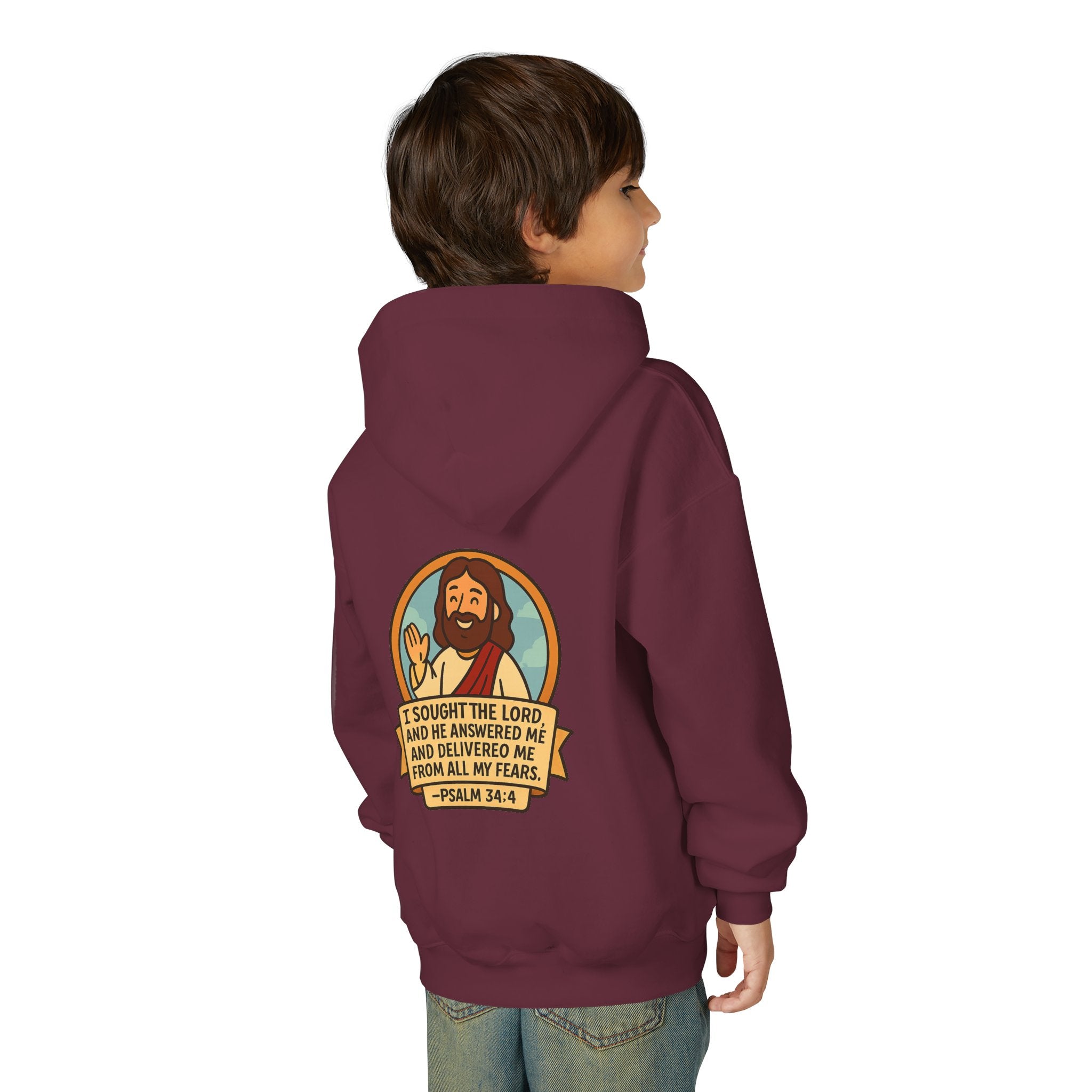G.O.F Youth Hoodie with Psalm 34:4