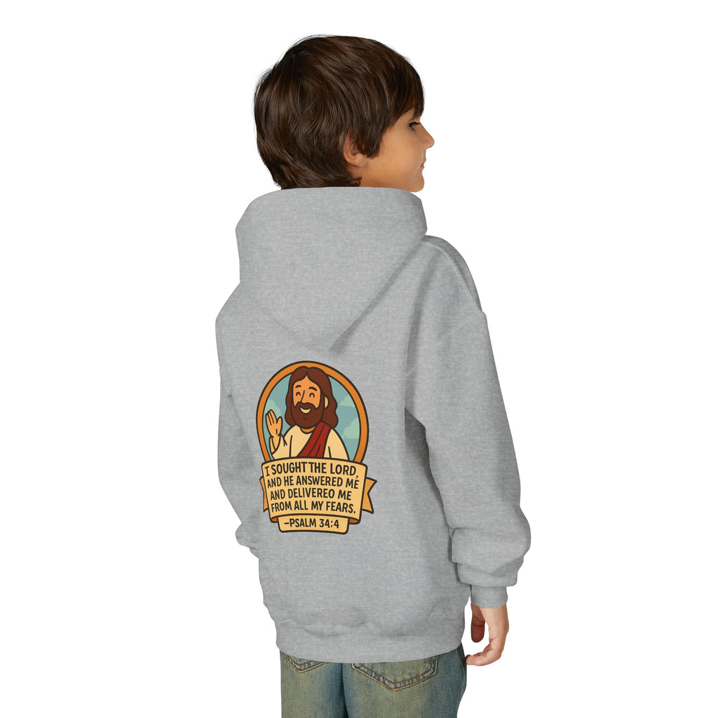 G.O.F Youth Hoodie with Psalm 34:4