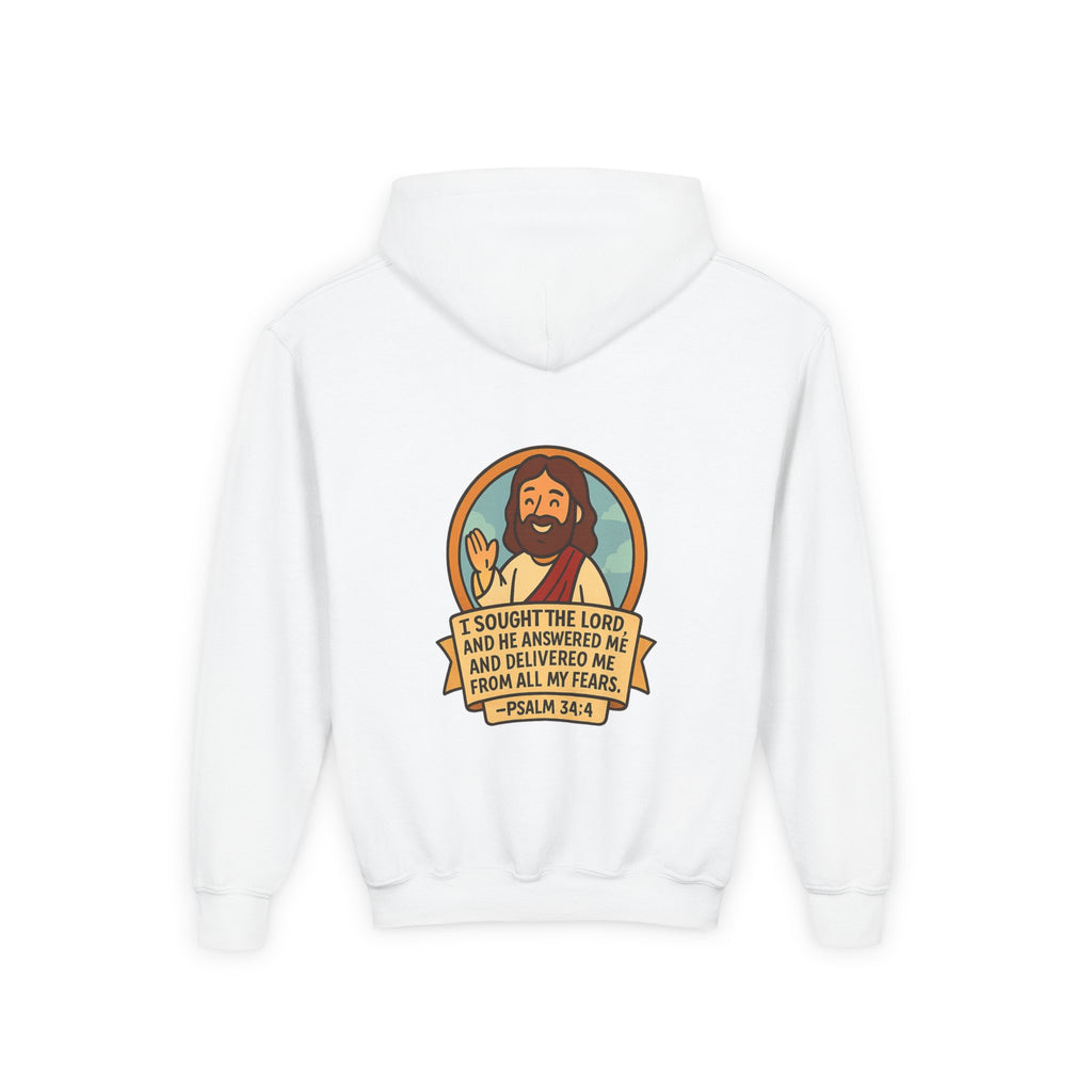 G.O.F Youth Hoodie with Psalm 34:4