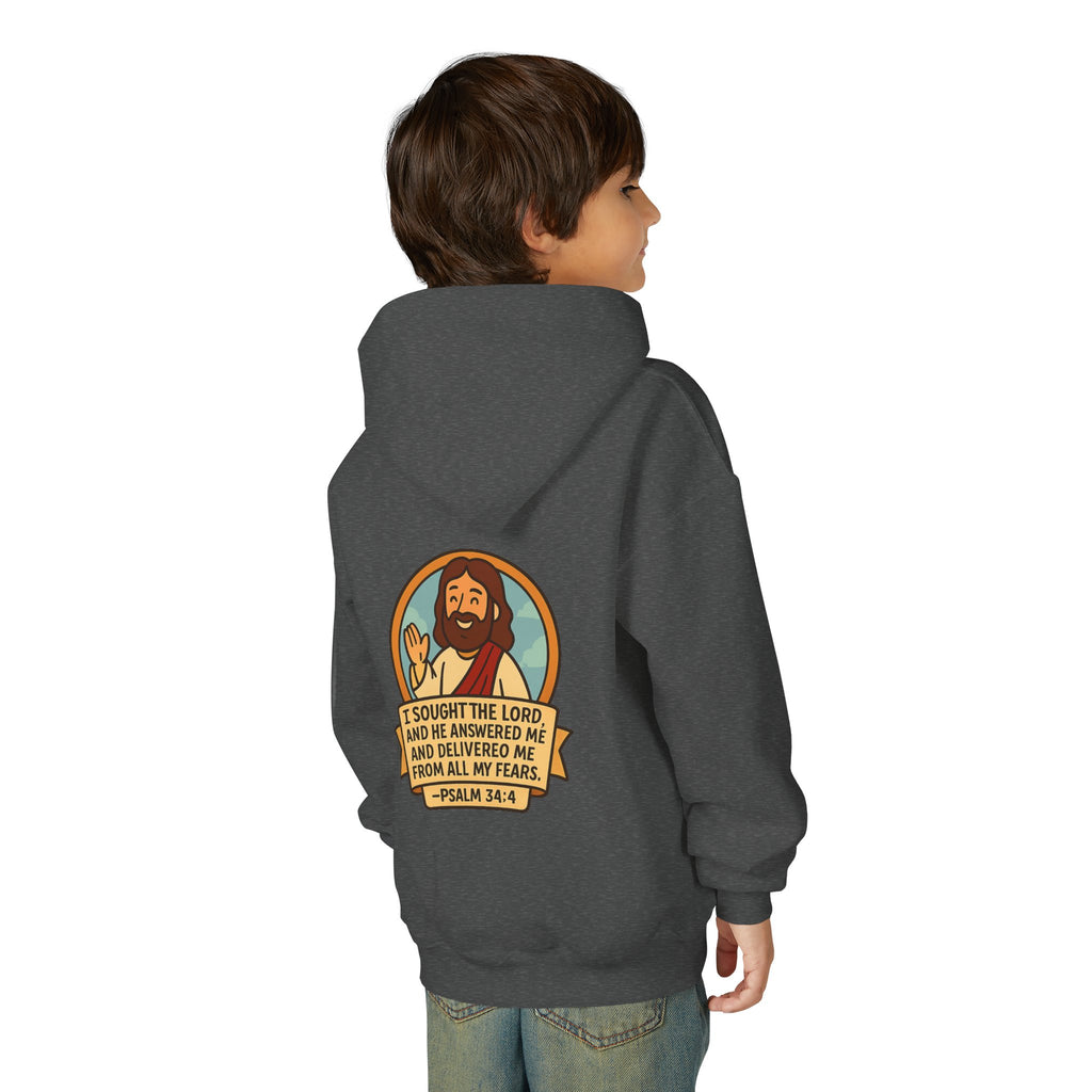 G.O.F Youth Hoodie with Psalm 34:4