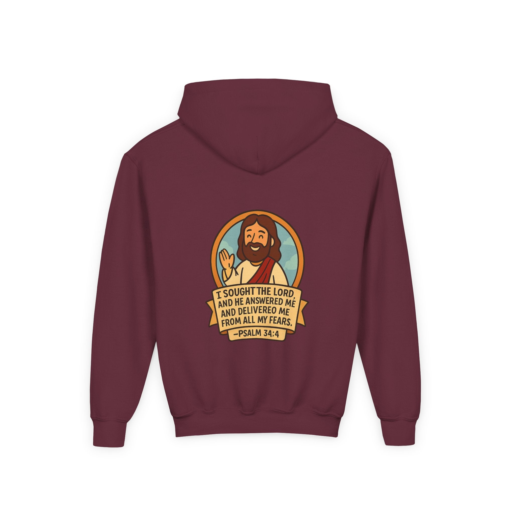G.O.F Youth Hoodie with Psalm 34:4