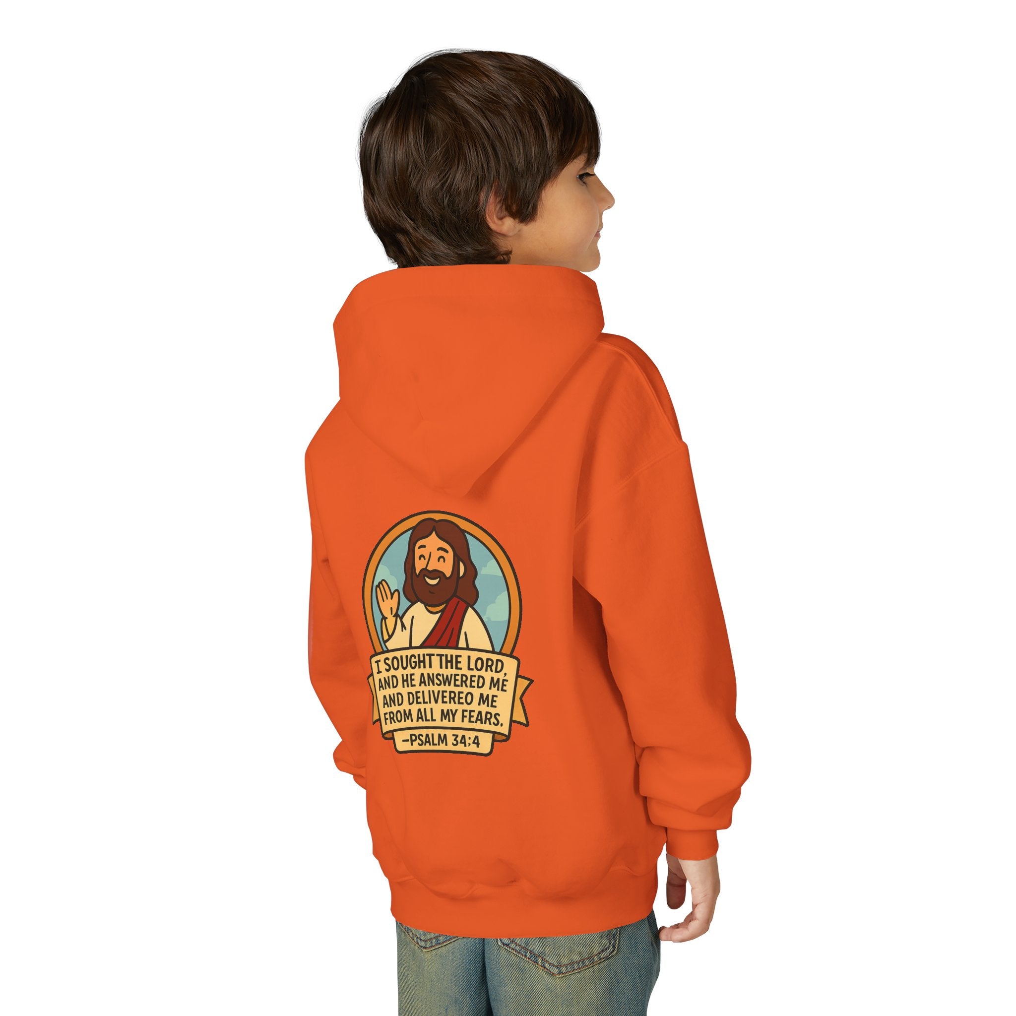 G.O.F Youth Hoodie with Psalm 34:4