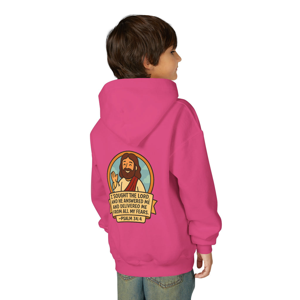 G.O.F Youth Hoodie with Psalm 34:4