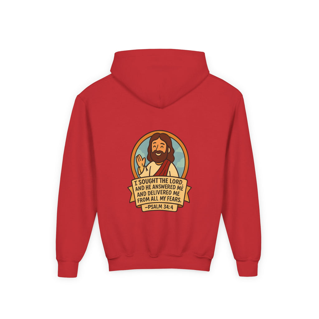 G.O.F Youth Hoodie with Psalm 34:4