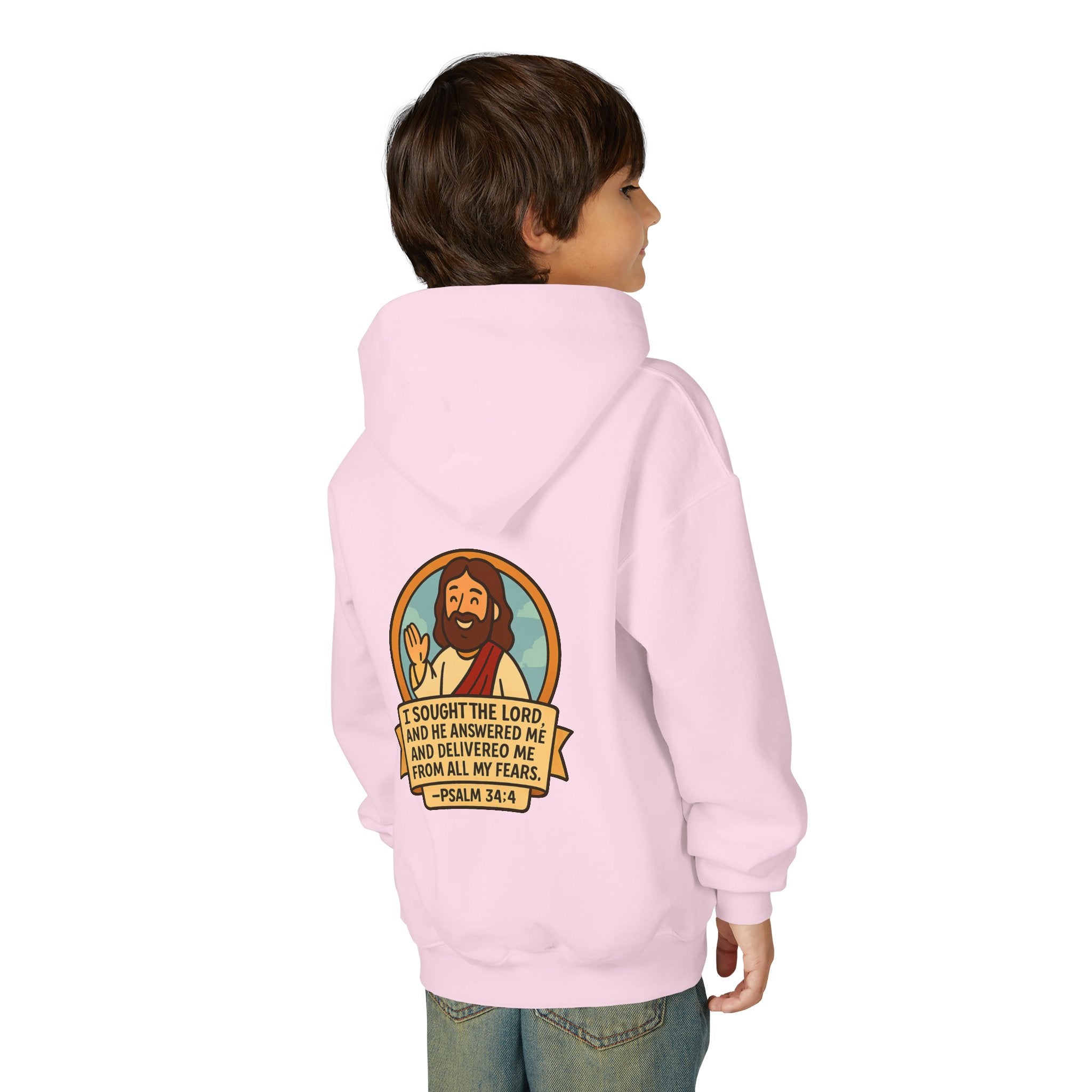 G.O.F Youth Hoodie with Psalm 34:4